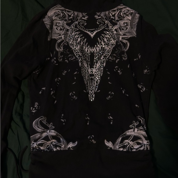 Y2K Winged Cross Rhinestone
Zip Up - Picture 3 of 5